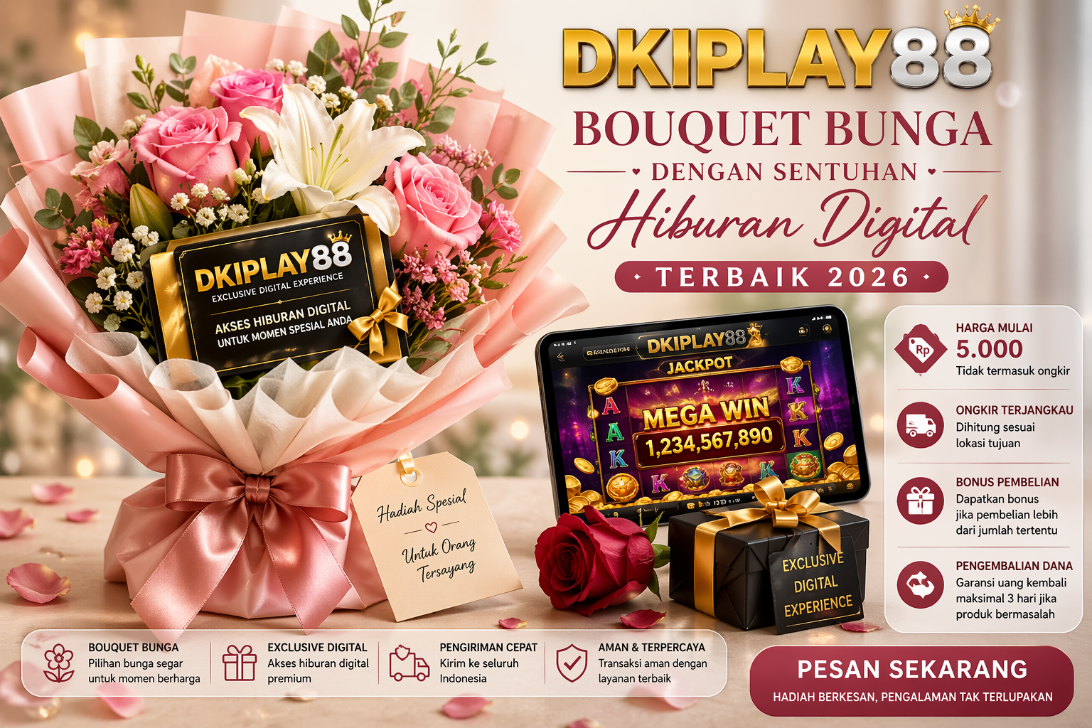 DKIPLAY88: Bouquet Bunga dengan Sentuhan Hiburan Digital Terbaik 2026